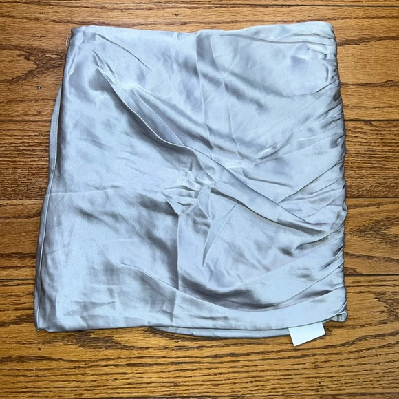 The SEI Silver Silk Expensive Glam High Rise Scrunch Mini Skirt CC - Picture 1 of 3